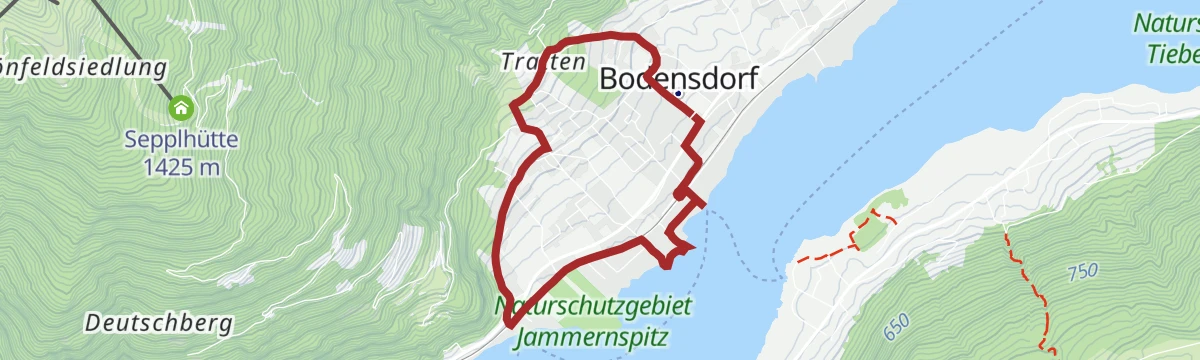 Route map: Dorfrundweg Bodensdorf